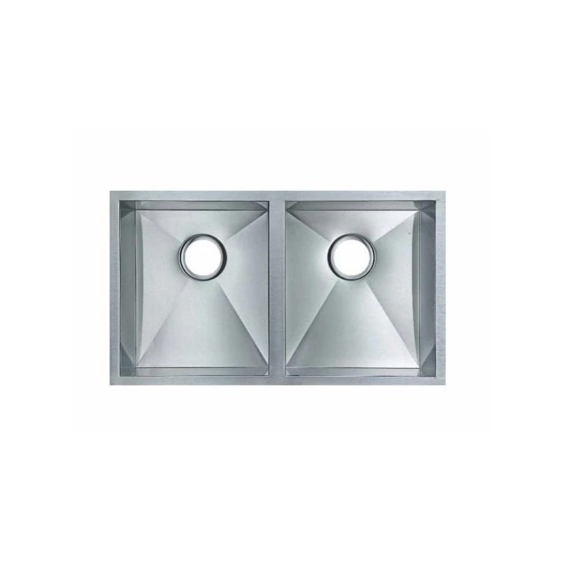 770*450*215mm Hand-made Double Bowl Kitchen Sink