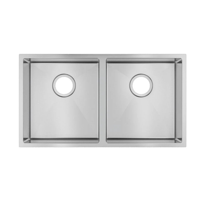 Handmade Top/Undermount Double Bowls Kitchen Sink
