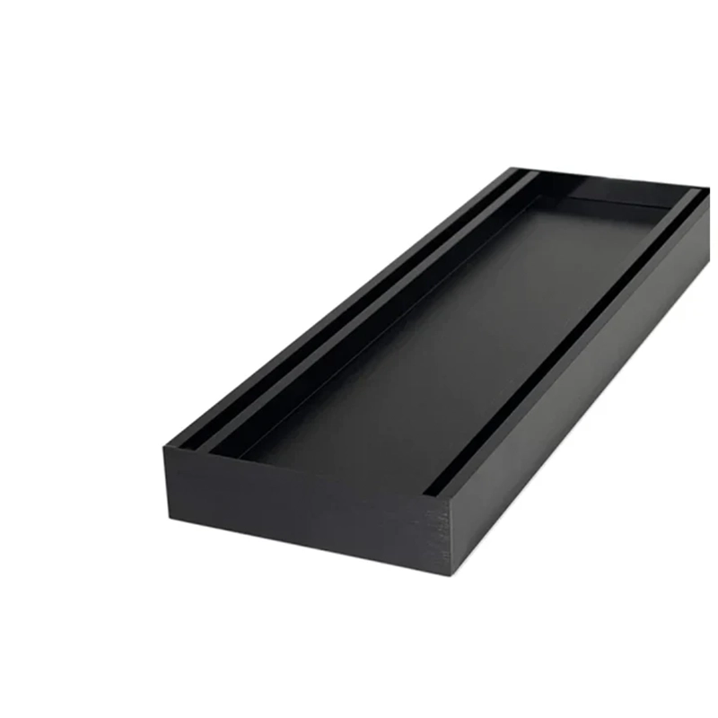 Muses Aluminium Brushed Black Ezy Flow Tile Insert Grate 300x100x21mm