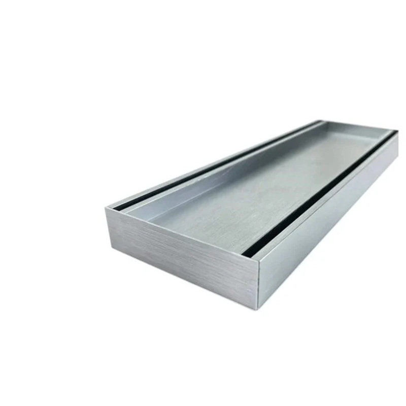 Muses Aluminium Brushed Silver Ezy Flow Tile Insert Grate 300x100x21mm