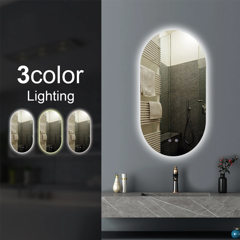 Oval Shape Backlit LED Mirror 600x900mm